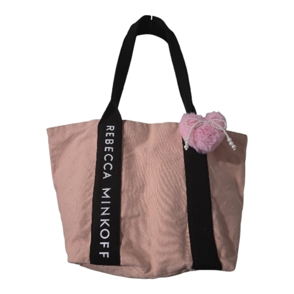 Rebecca Minkoff Pink Tote Bag with Black Straps